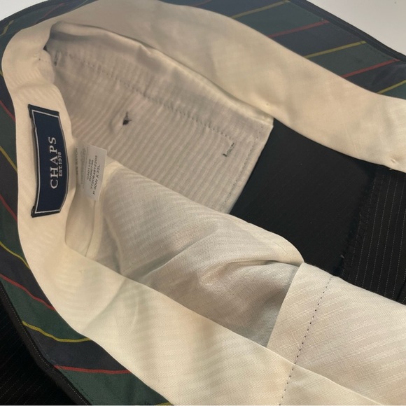 NWT Chaps 40W 32L Men’s Black Pinstripe Pants - Picture 7 of 8